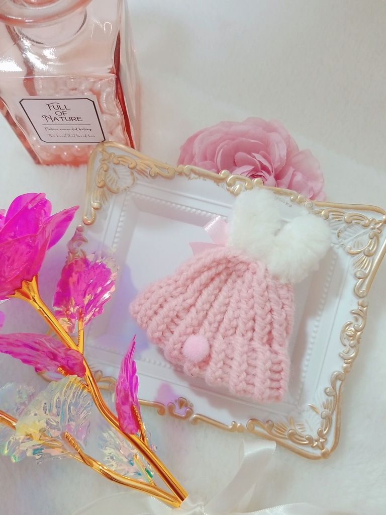 苺みるくうさぎ🐰🍓ニット帽&紅うさぎ🐰❤ニット帽