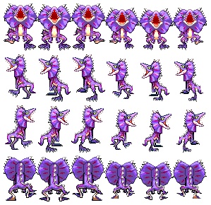 【RPGツクール】MZフリルドリザード歩行グラフィック(48 × 72px) + おまけ画像