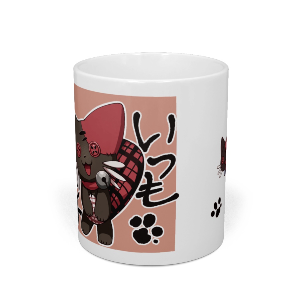 ぼたん目ねこなーさんお疲れ様マグカップ