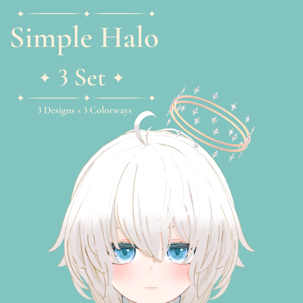 【無料】シンプルヘイロー3種セット|VRChat向け