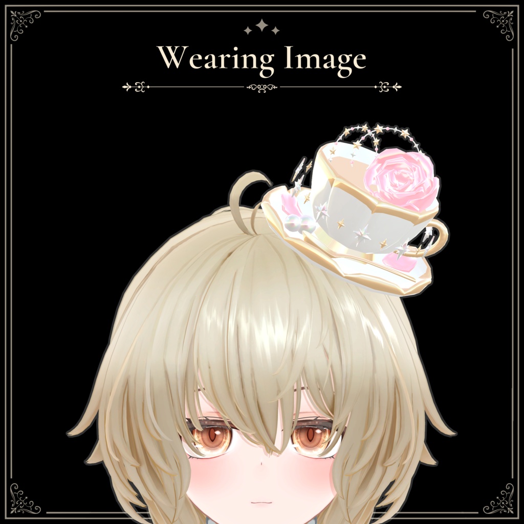 ティーカップと薔薇のミニハット|Tea Cup & Rose Mini Hat|【全8種】