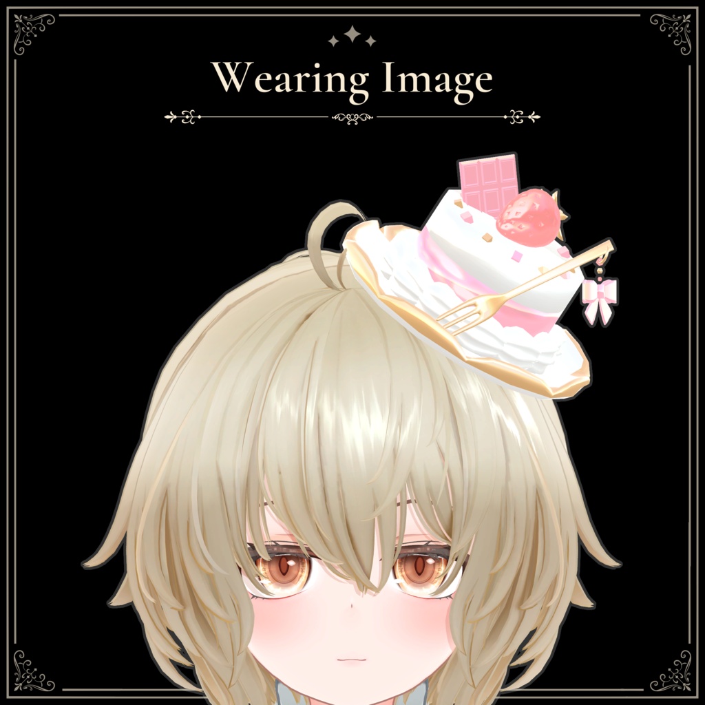 苺ケーキと板チョコのミニハット|Cake & Chocolate Mini Hat|【全8種】