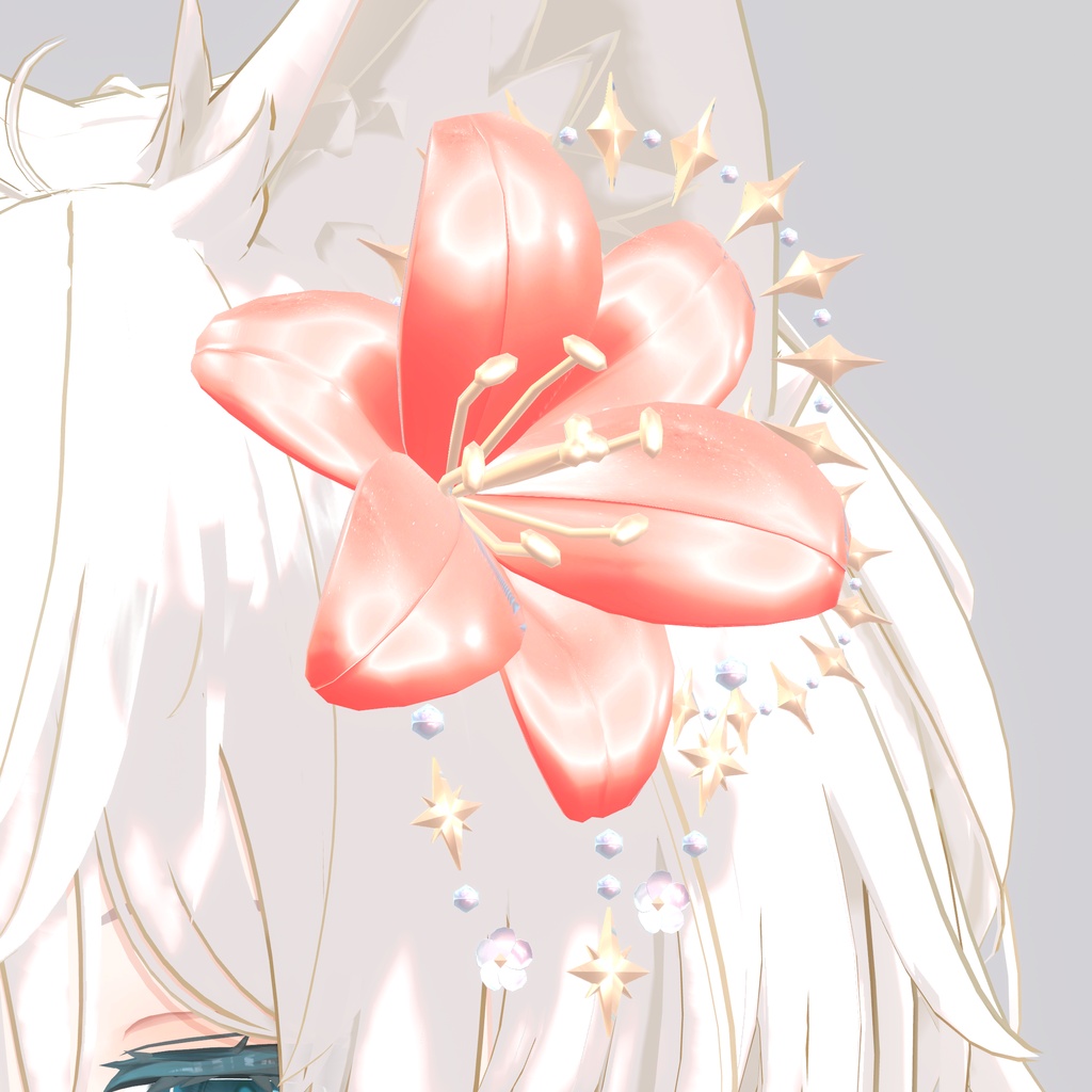 百合ときらめきの髪飾り|Lily Sparkle Hair Accessory|【全8種】