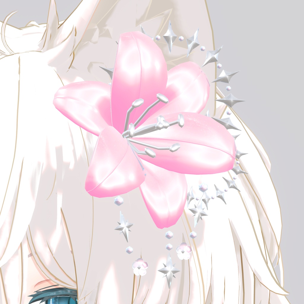 百合ときらめきの髪飾り|Lily Sparkle Hair Accessory|【全8種】