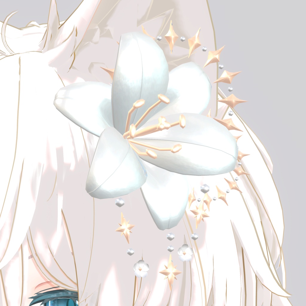 百合ときらめきの髪飾り|Lily Sparkle Hair Accessory|【全8種】