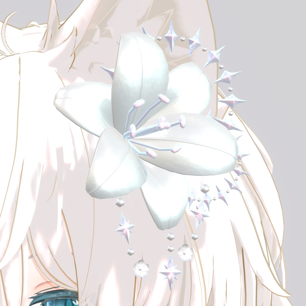 百合ときらめきの髪飾り|Lily Sparkle Hair Accessory|【全8種】