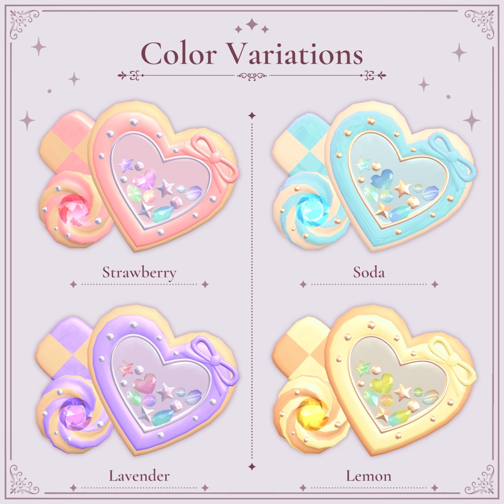 シャカシャカクッキーの髪飾り|Shaker Cookie Hair Accessory|【全10種】