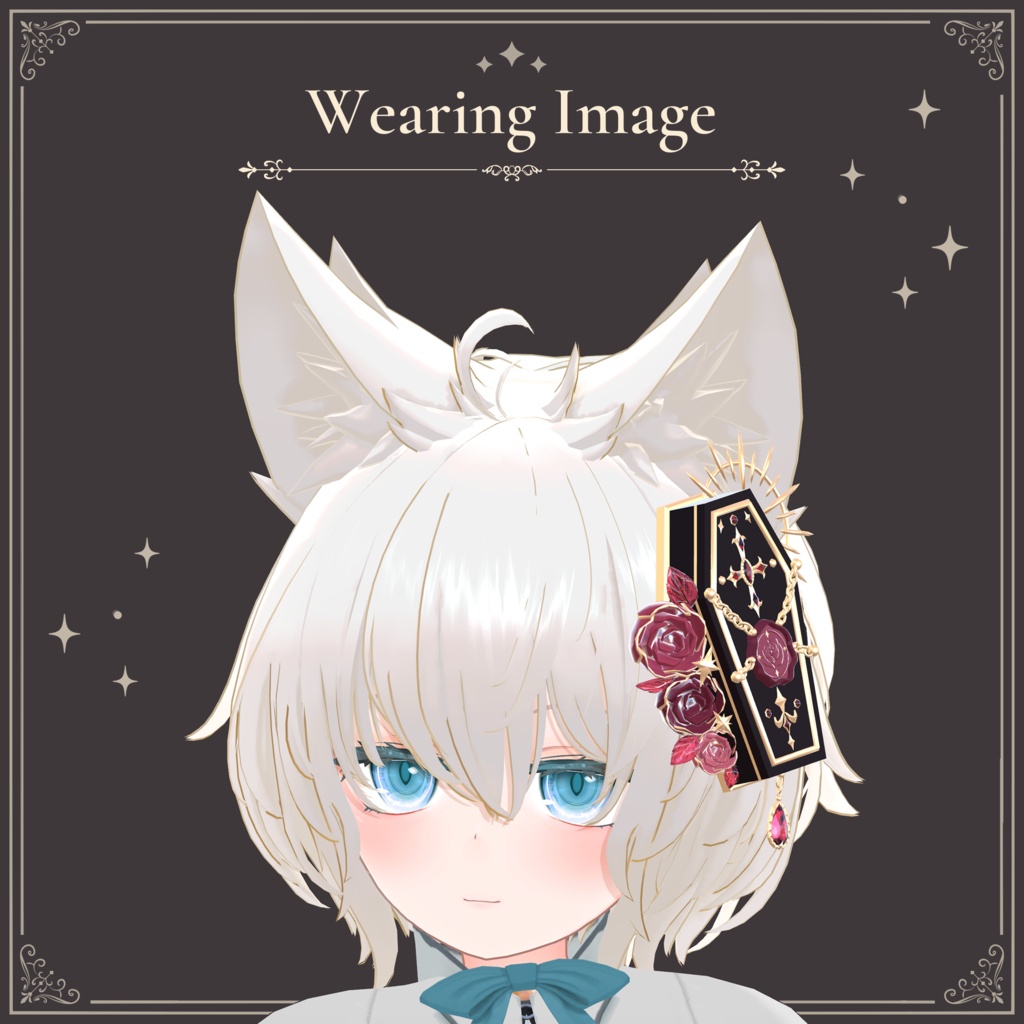 棺と薔薇の髪飾り|Coffin and Roses Hair Accessory|【全12種】