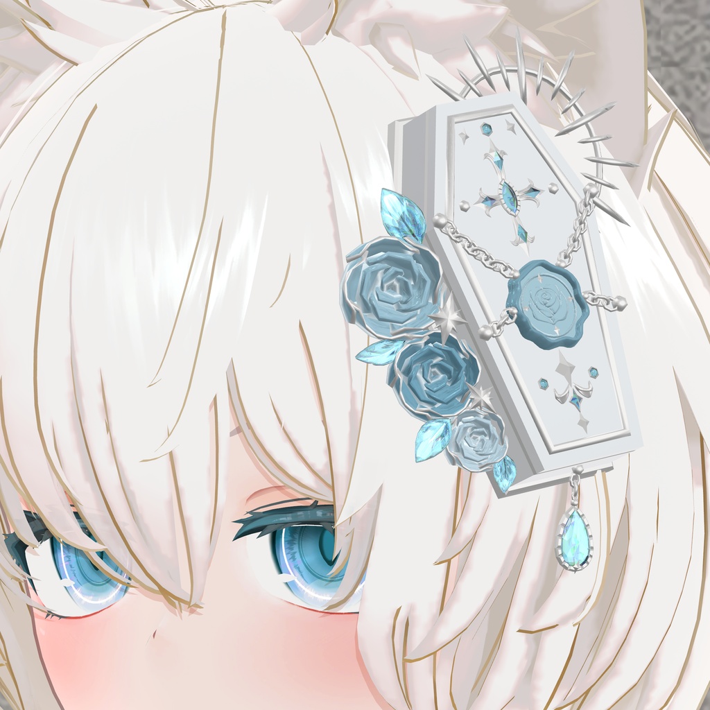 棺と薔薇の髪飾り|Coffin and Roses Hair Accessory|【全12種】