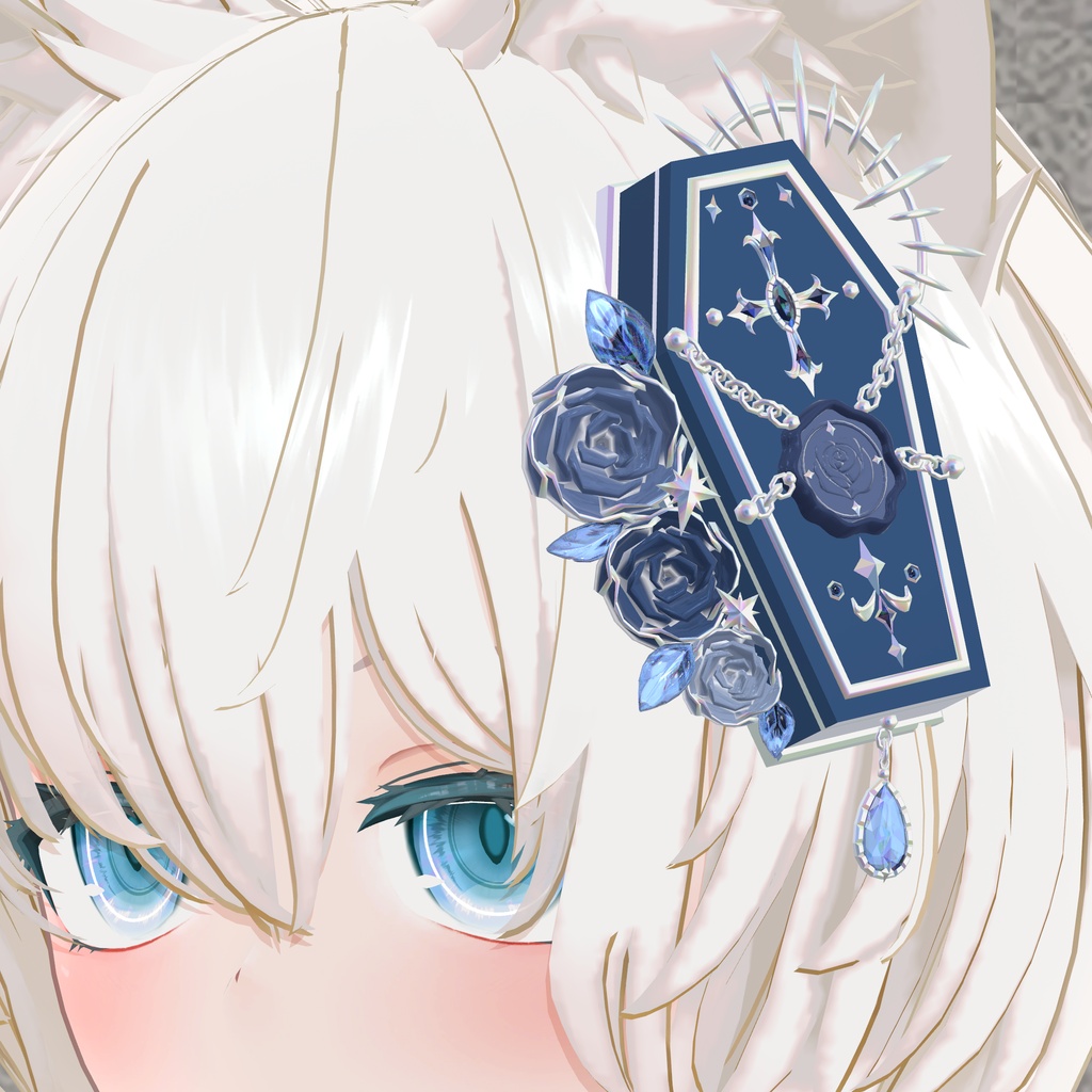 棺と薔薇の髪飾り|Coffin and Roses Hair Accessory|【全12種】