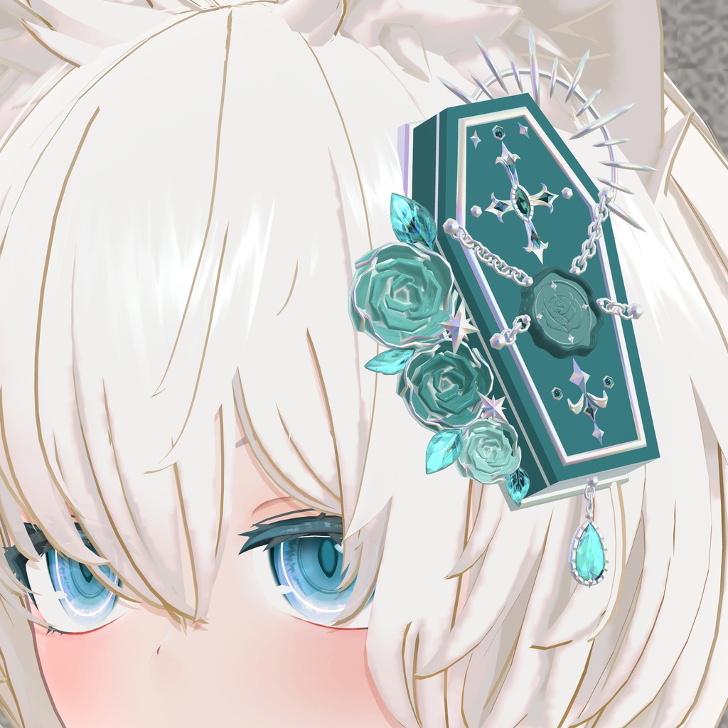 棺と薔薇の髪飾り|Coffin and Roses Hair Accessory|【全12種】