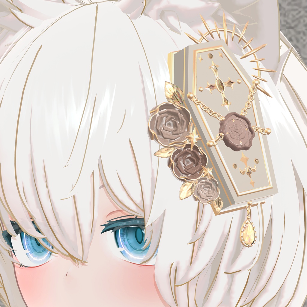 棺と薔薇の髪飾り|Coffin and Roses Hair Accessory|【全12種】