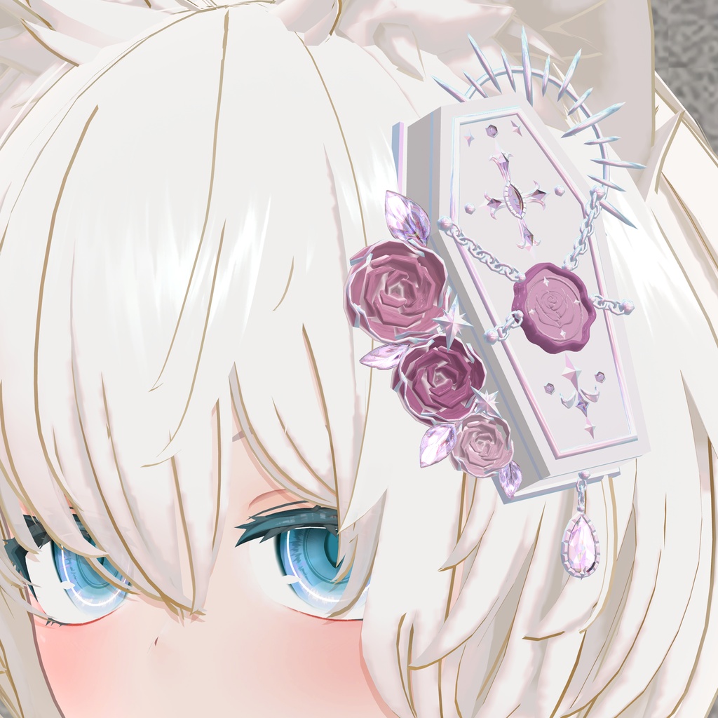 棺と薔薇の髪飾り|Coffin and Roses Hair Accessory|【全12種】