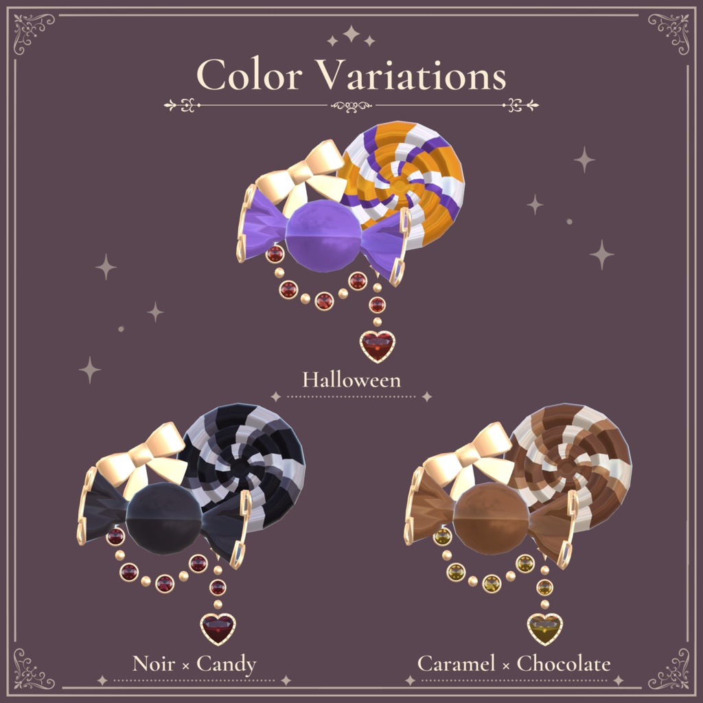 【無料】キャンディチャームの髪飾り|Candy Charm Hair Accessory|【全7種】