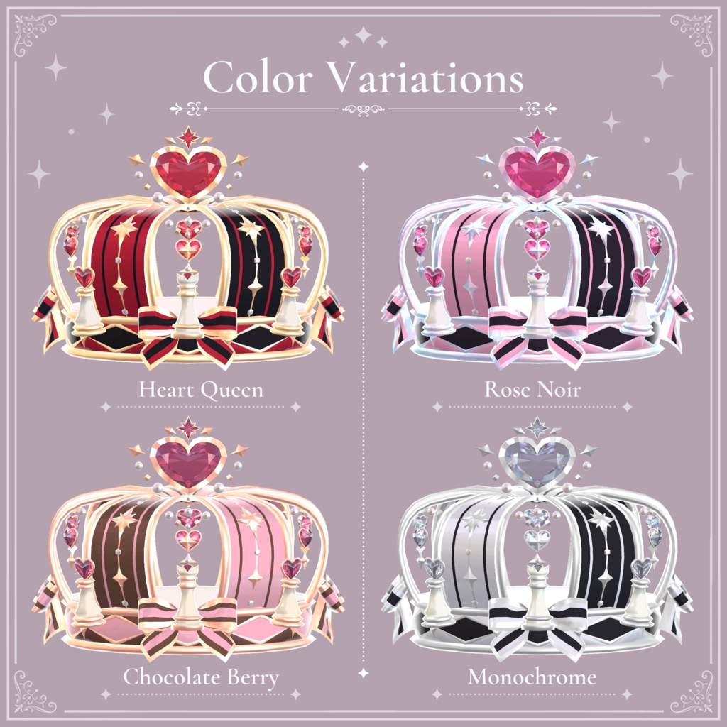 ハートの女王のクラウン|Queen of Hearts Crown|【全12種】