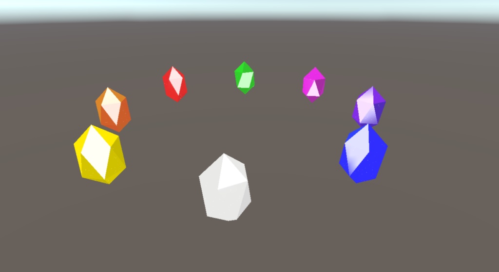 【無料あり】クリスタル宝石オブジェクト(全8色 / ホワイト無料配布)