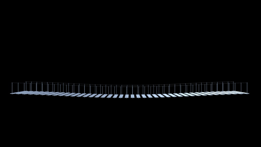 【3Dモデル】吊り橋