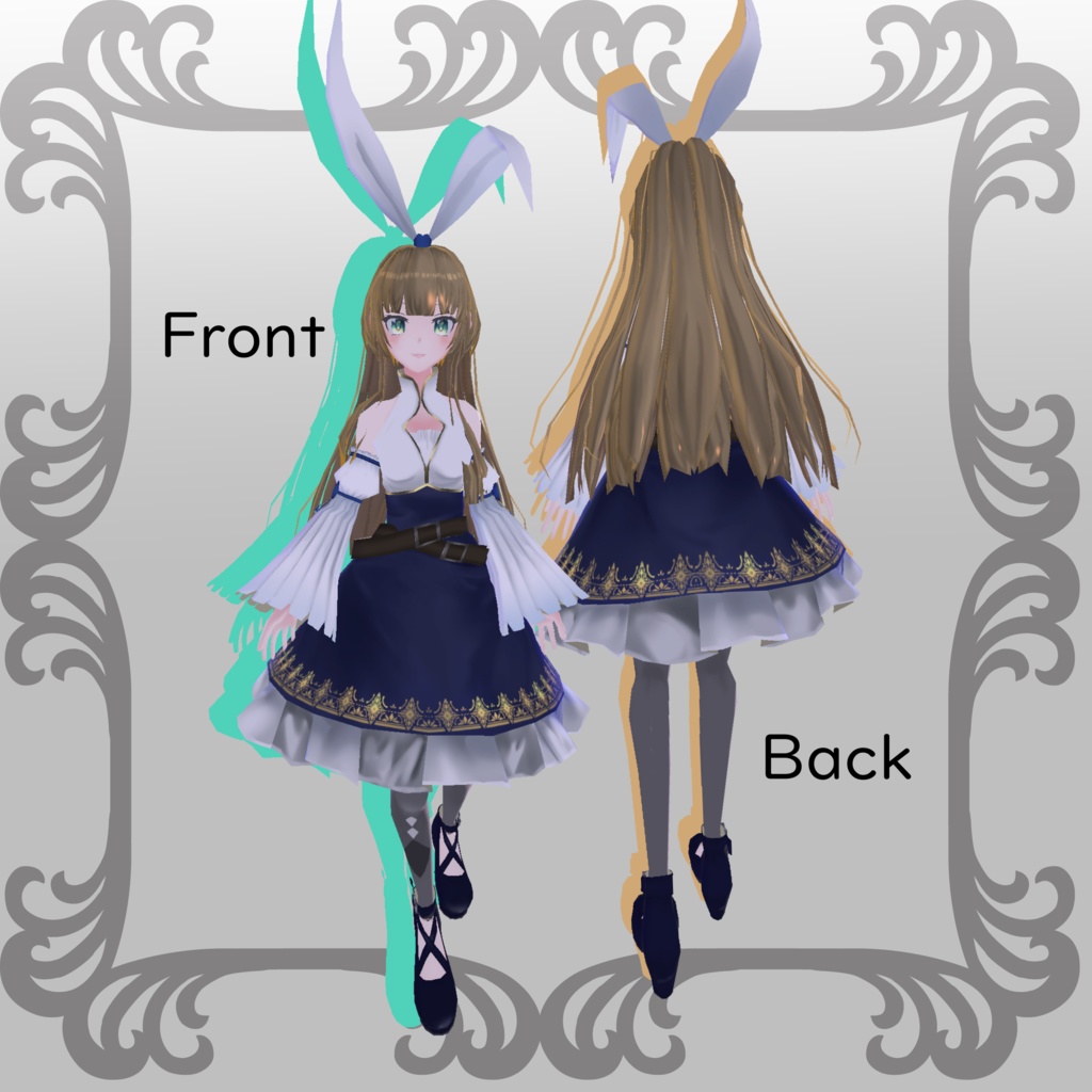 【VRChat想定3Dモデル】Rachel(ラケル)【PhysBones対応】