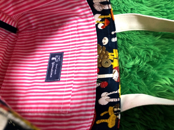 きのこ柄トートバッグ