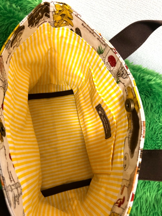 きのこ柄トートバッグ