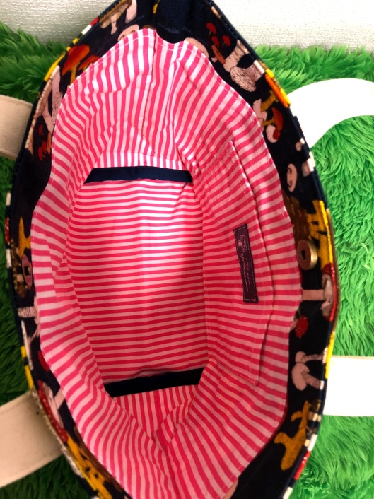 きのこ柄トートバッグ