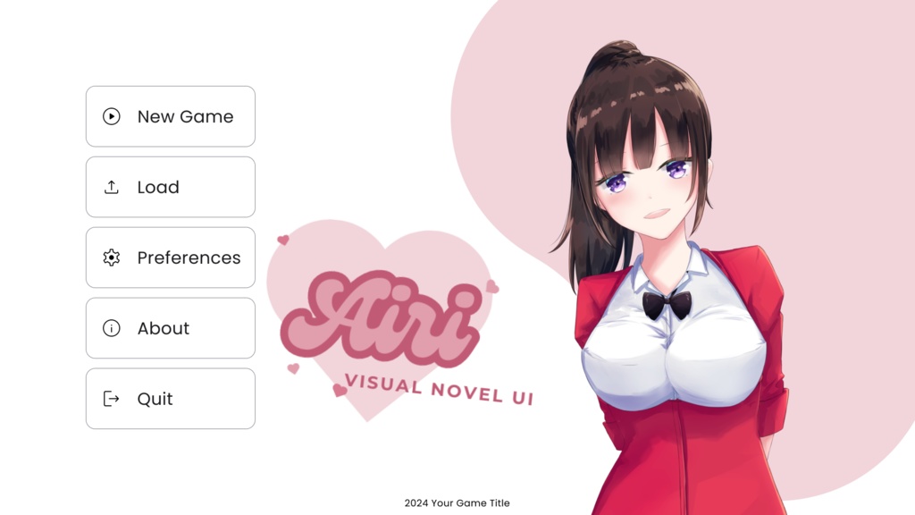 Airi:ロマンチックなゲームUI素材セット