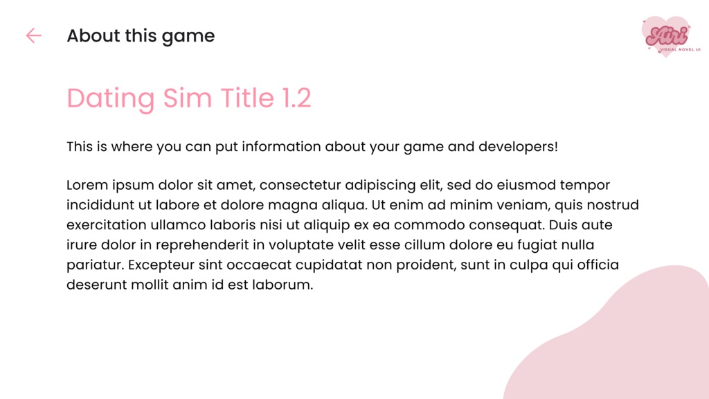 Airi:ロマンチックなゲームUI素材セット