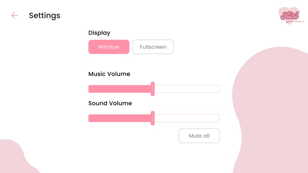 Airi:ロマンチックなゲームUI素材セット