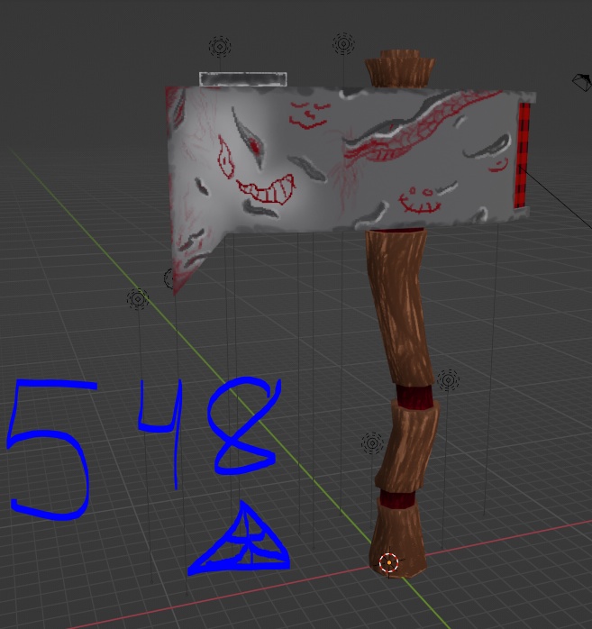 無料 | Low Poly Pixel Murderous Lore-Axe