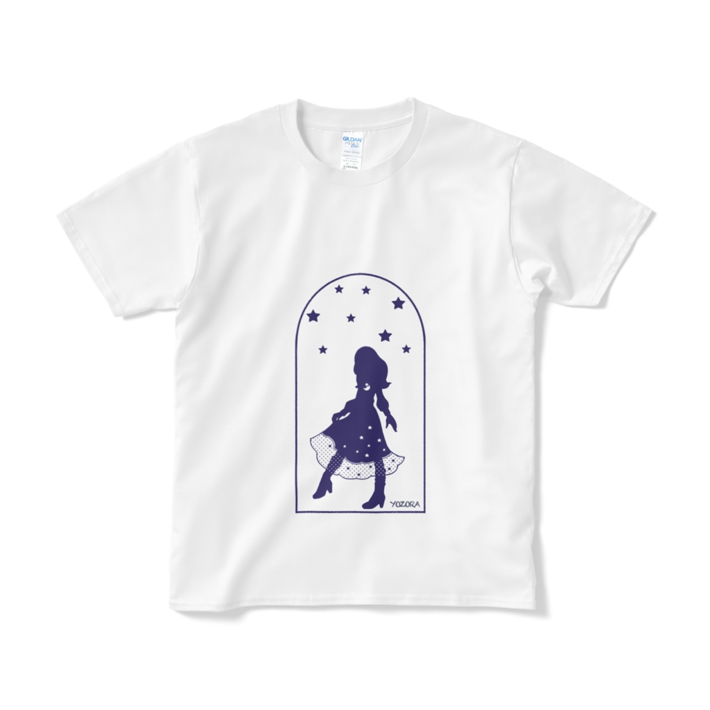 東雲めぐちゃん夜空Tシャツ(ホワイト)