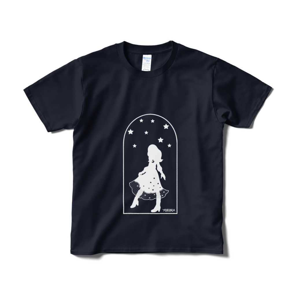 東雲めぐちゃん夜空Tシャツ（ネイビー）