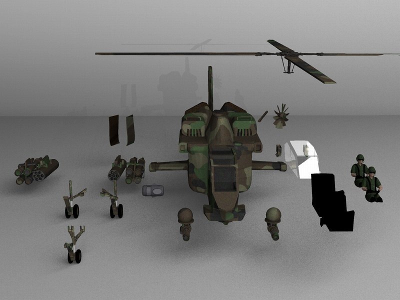 迷彩柄のヘリ 5