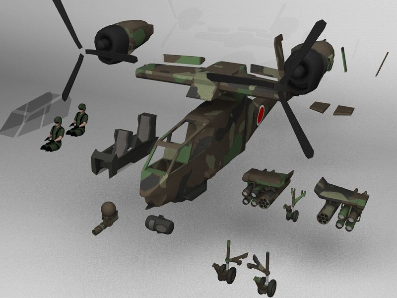 迷彩柄のヘリ 6