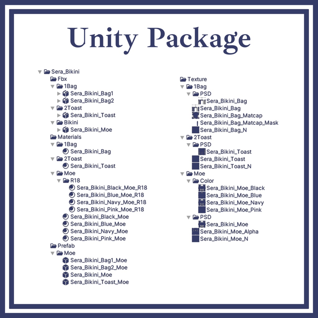 【Sera Bikini】 4-Avatars