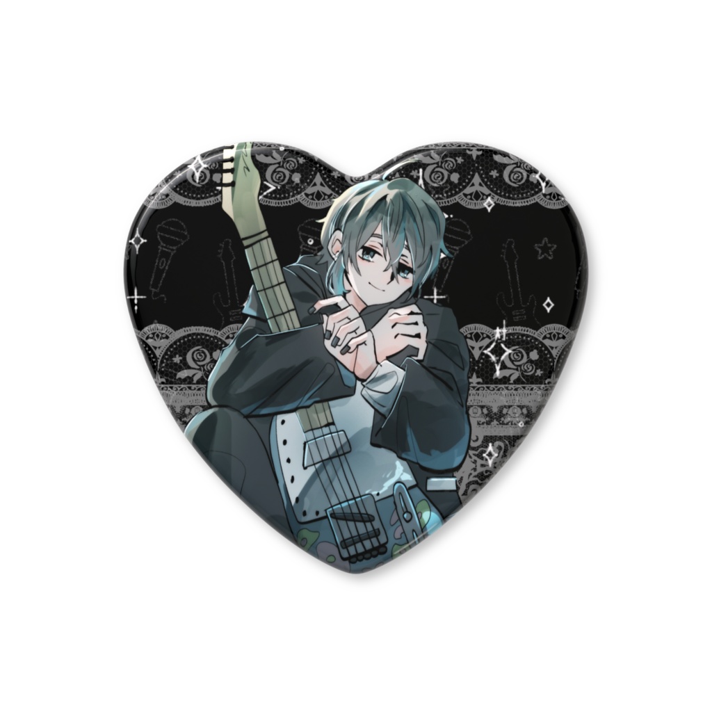 ギターLoveれぷす缶バッチ