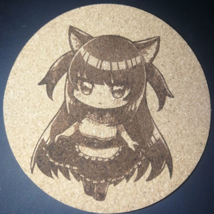 コルクコースター 100 x 100 (mm) feat.星乃カニ様