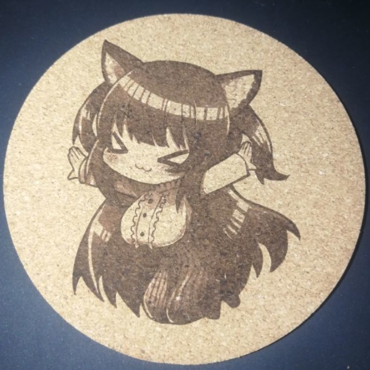 コルクコースター 100 x 100 (mm) feat.星乃カニ様