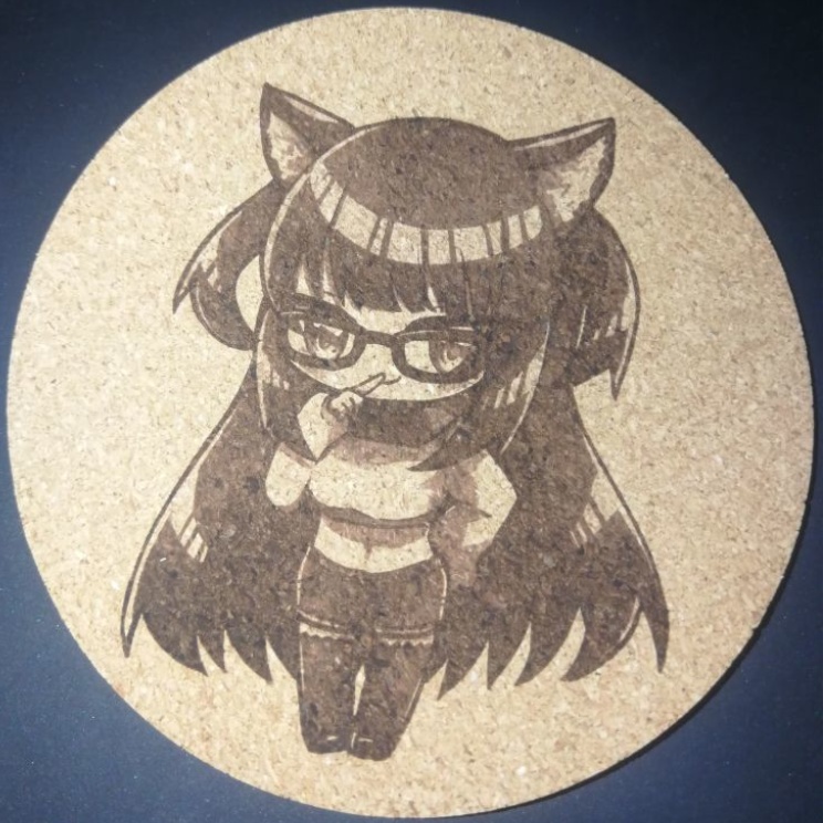 コルクコースター 100 x 100 (mm) feat.星乃カニ様