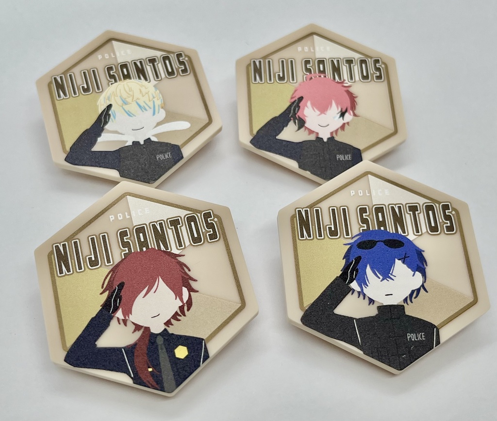 【非公式】にじさんとすポリスアクリルバッジ