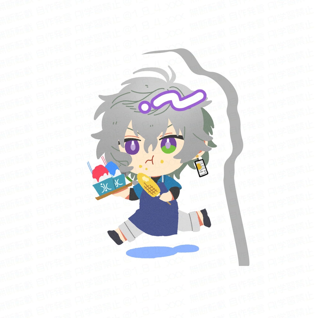 【非公式】バイト組自立アクリルスタンド(VS海の家)