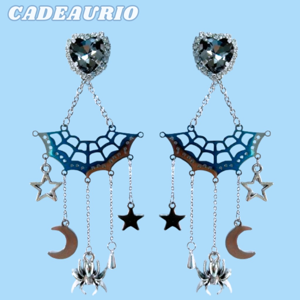 ハート ビジュー スパイダー 月 星 ハロウィン アクセサリー ゴスロリ