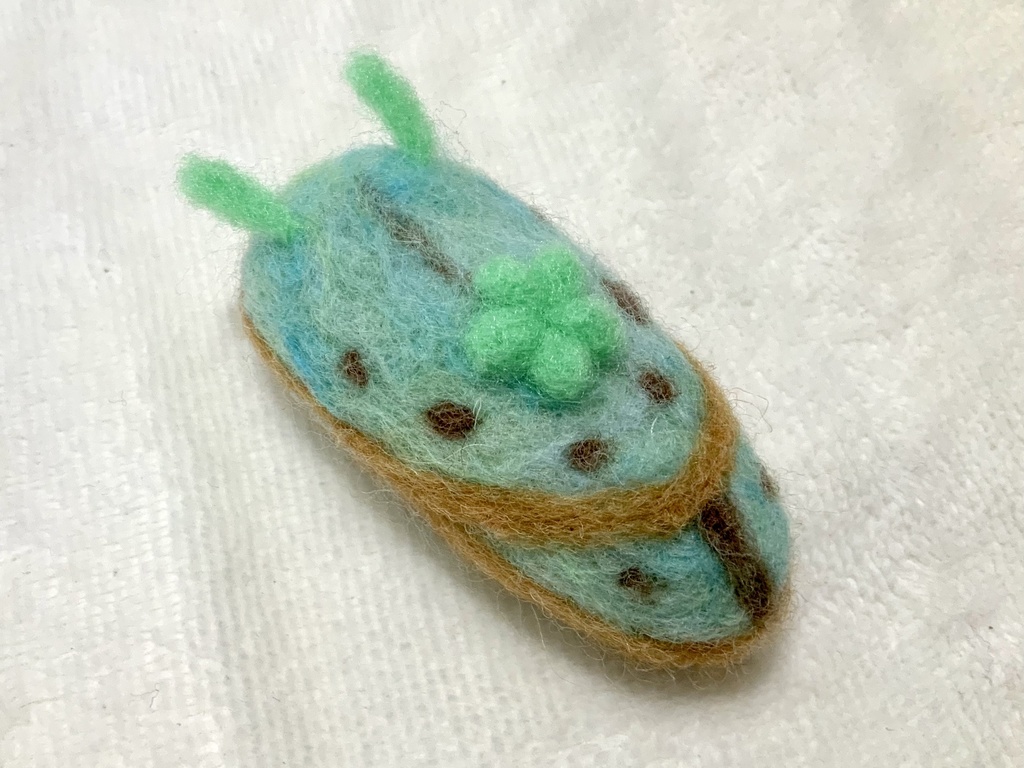 羊毛マスコット チョコミントなウミウシ