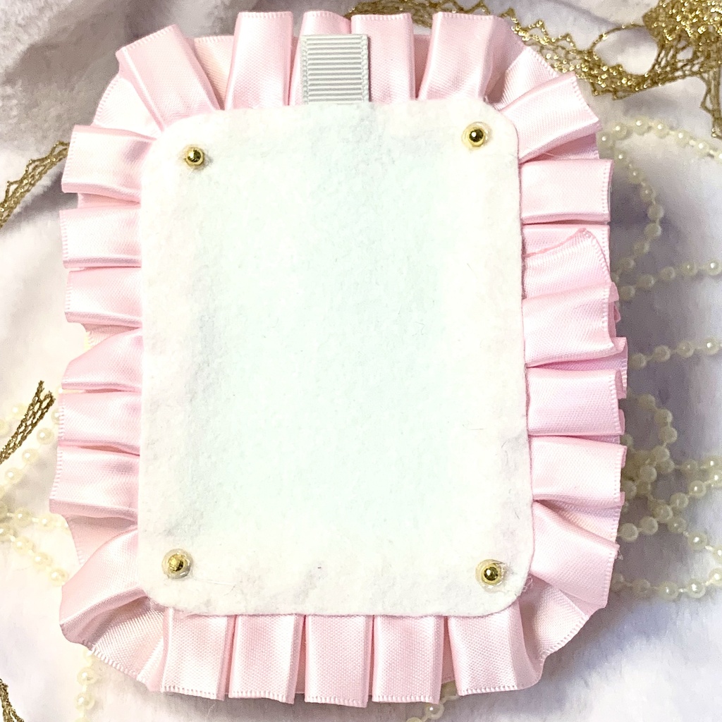 ୨୧ 魔法少女風 ୨୧ 硬質ケースデコ B8 トレカケース パステルピンク×イエロー