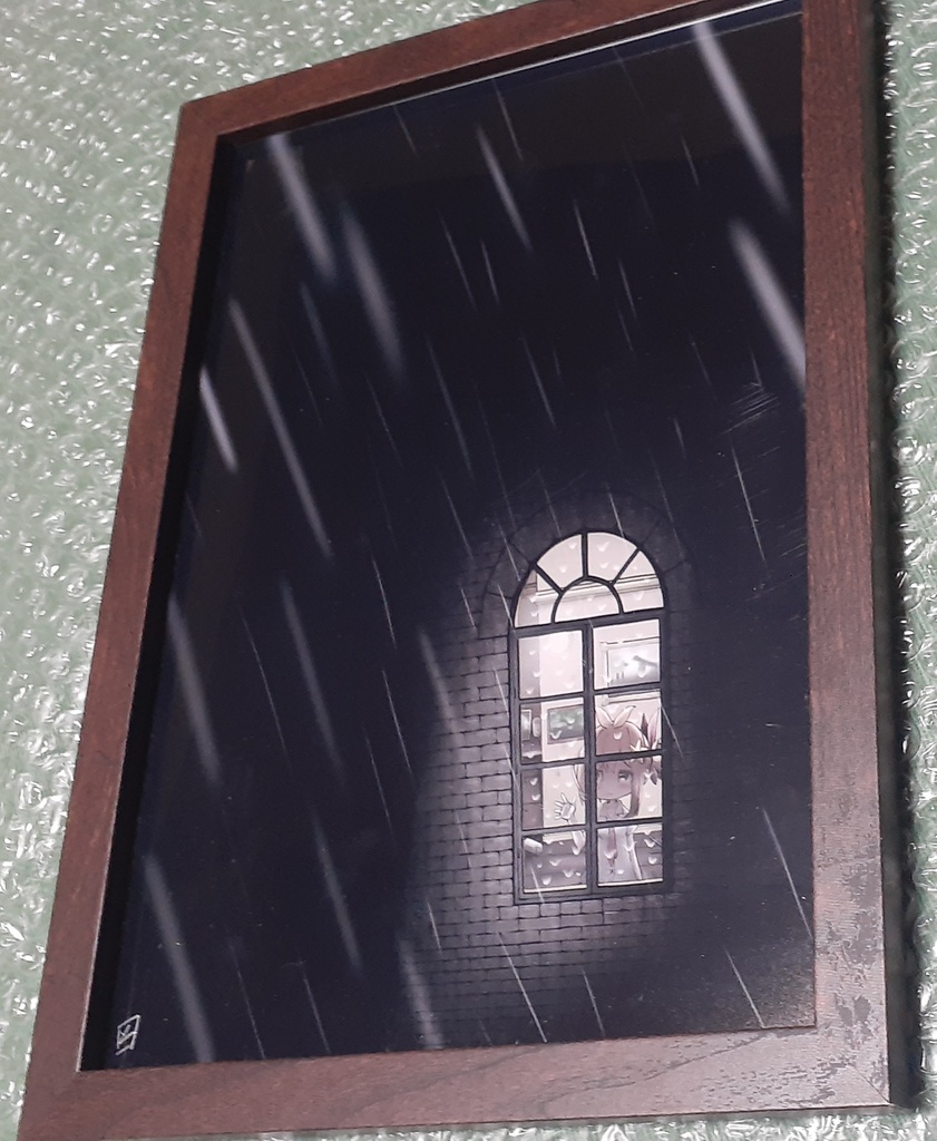 精神世界の窓に広がる闇(額装)