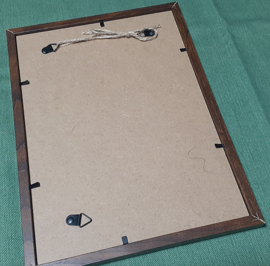 精神世界の廃墟で遭遇した化け物と少女(額装)