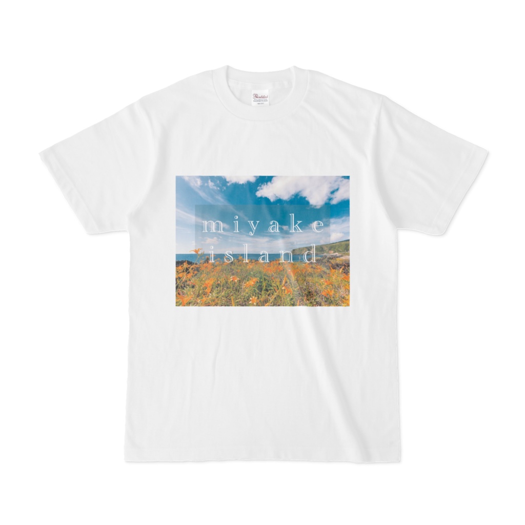 三宅島風景 Tシャツ no.1(前面プリント)