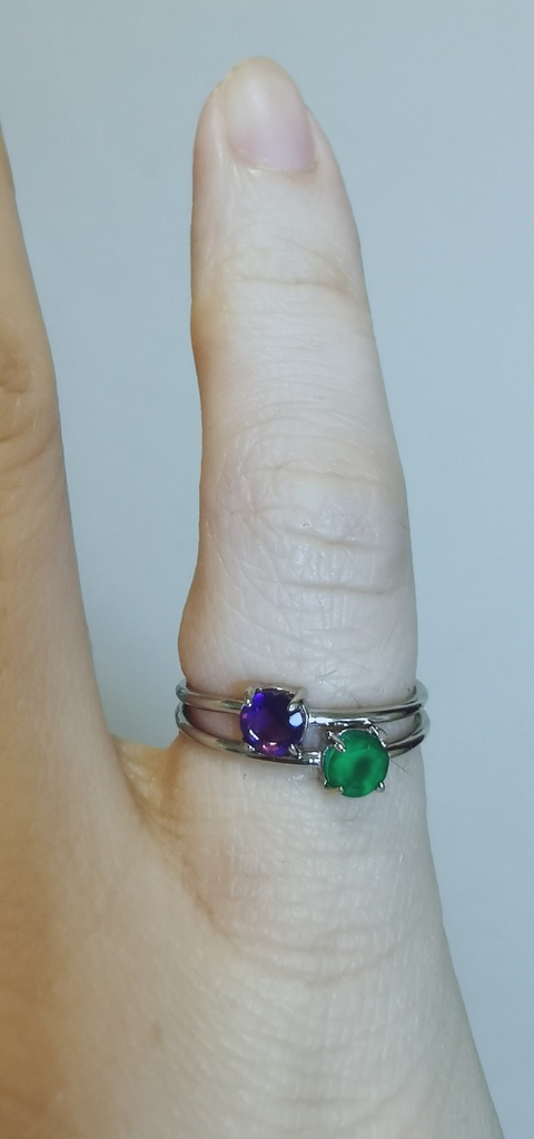 少尉・軍曹イメージ天然石リング