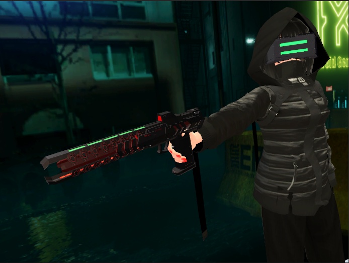 【VRChat想定】 Original RailGun Mk.G.s S.E MAG 《BlackConger》【3Dモデル】