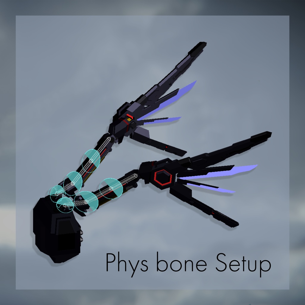 【VRChat想定】機械の天使の羽根 MkG.s Mecha.A.W ※支援版は特典付き【3Dモデル】