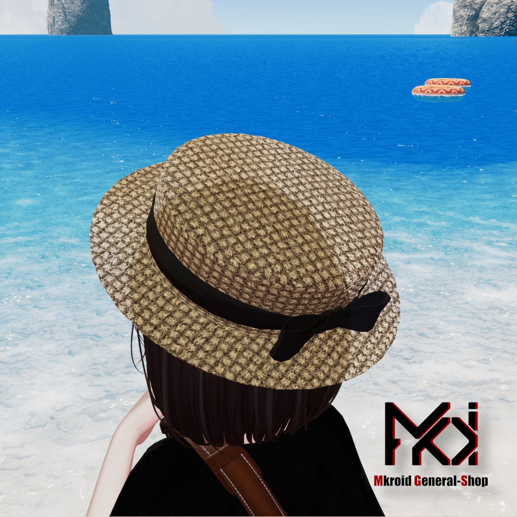 【VRChat想定】カンカン帽 (Boaterhat)【3Dモデル】